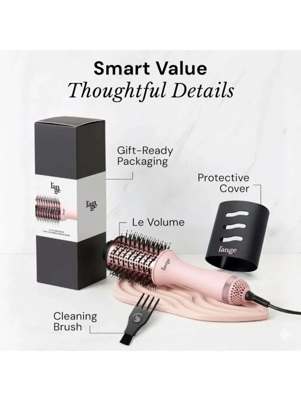 2-in-1 Titanium Blow Dryer Brush | Frizz Control & Volumizing Hot Air Styler